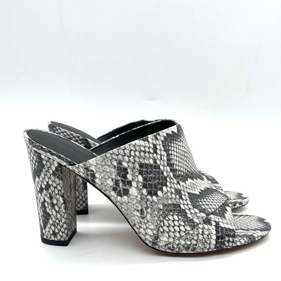 VINCE Heath-B Sahara Leather Mule Sandals Snake Skin NWT/NIB - Picture 5 of 5
